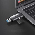 Uniwersalny czytnik kart SD micro SD na USB 3.0 i USB-C 3.0 szary