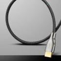 Wytrzymały kabel przewód HDMI 2.0 4K 60Hz w oplocie 1m szary