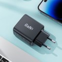 Szybka ładowarka sieciowa GaN 35W PD 2x USB-C czarna