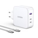 Ładowarka sieciowa GaN Nexode USB-A 2x USB-C 140W + kabel USB-C 1.5m biała