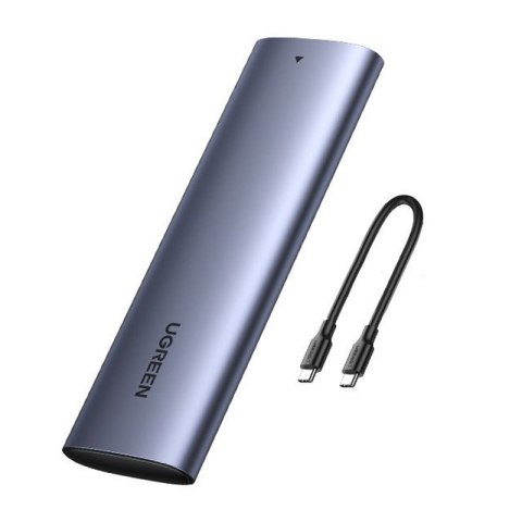 Kieszeń obudowa na dysk SSD M.2 SuperSpeed 10Gbps + kabel USB-C 0.5m szary