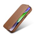 Skórzane etui iPhone 14 Pro z klapką magnetyczne MagSafe CE Premium Leather jasny brąz