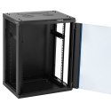 Szafa RACK serwerowa instalacyjna wisząca 19'' 15U IP20 do 60 kg 60x45x87 cm CZARNA