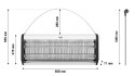 Lampa owadobójcza TEESA rażąca 36W(2x18W)