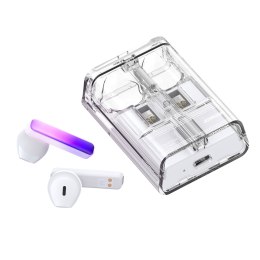 Słuchawki bezprzewodowe TWS IceLens Series ze światłami LED białe