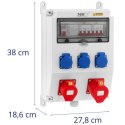 Rozdzielnica elektryczna 3 x Schuko 2 x CEE wyłącznik różnicowoprądowy 2 x instalacyjny