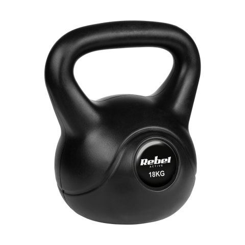 Kettlebell bitumiczny 18 kg REBEL ACTIVE