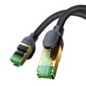 Szybki kabel sieciowy LAN RJ45 cat.8 40Gbps plecionka 8m czarny