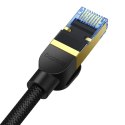 Szybki kabel sieciowy LAN RJ45 cat.7 10Gbps plecionka 8m czarny