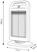 PROMIENNIK HALOGENOWY PODCZERWIENI 400W/800W/1200W BIAŁY