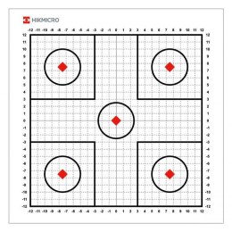 Naklejka termiczna tarcza do przystrzeliwania termowizji HIKMICRO 30x30 cm 10 szt.