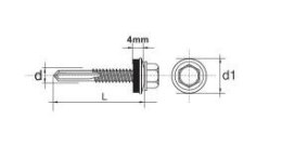 WKRĘT SAMOWIERTNY IMPAX Z EPDM #10MM OCYNKOWANY 5.5*32MM