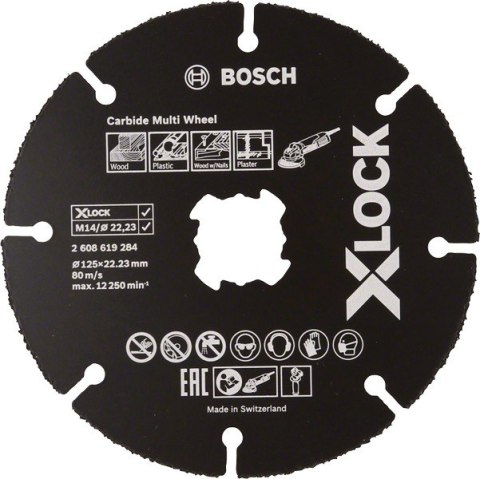 TARCZA TNĄCA X-LOCK CARBIDE MULTI WHEEL 125*1*22.23 10 SZT.