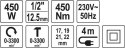 ELEKTRYCZNY KLUCZ UDAROWY 1/2'' 450NM