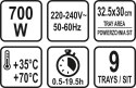 SUSZARKA SPOŻYWCZA, 9 SIT, 600-700W.